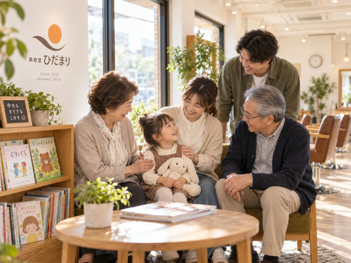 祖父母・両親・子どもの三世代で来店したご家族